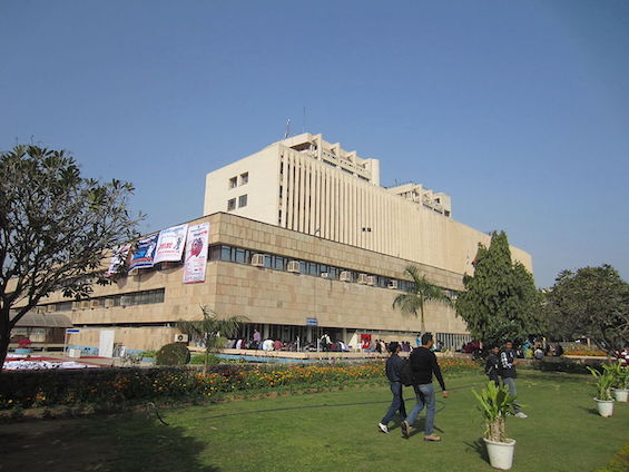 Photo of the IIT Delhi campus, where future millionaires study, contributing to economic inequality in India today
