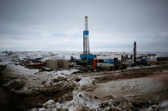 Photo of fracking site in North Dakota, like those portrayed in this novel about a near future America