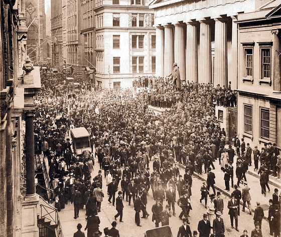 Image of the Panic of 1907, a forerunner of the Great Depression
