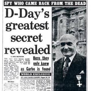 Newspaper headline about one of the double agents in Operation Double Cross