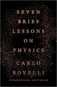 Cover image of "Seven Brief Lessons on Physics," a book by an Italian physicist