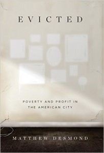 Cover image of "Evicted" by Matthew Desmond, a book about homelessness