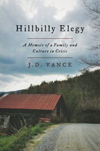 Cover image of "Hillbilly Elegy," a book about hillbilly culture