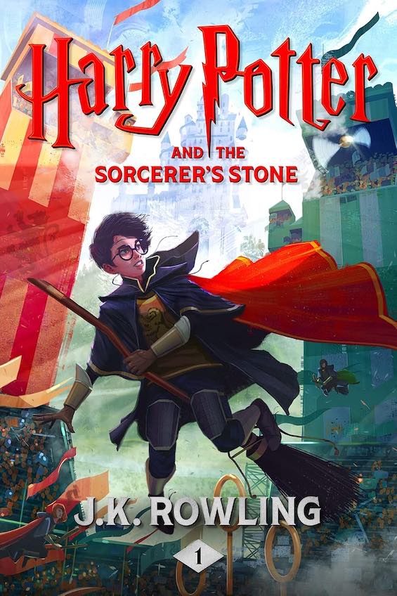 Cover image of "Harry Potter and the Sorceror's Stone," a novel by one of the authors who make the most money