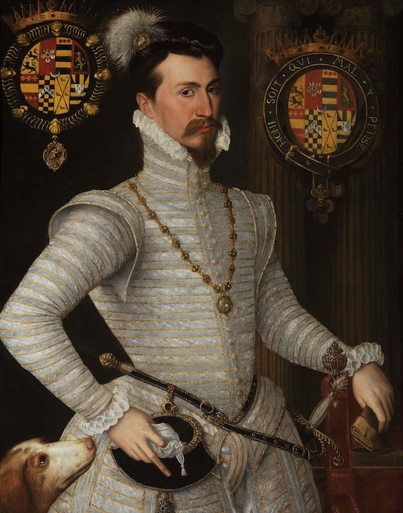 Painting of Robert Dudley.who was involved in the intrigue in Elizabeth's court