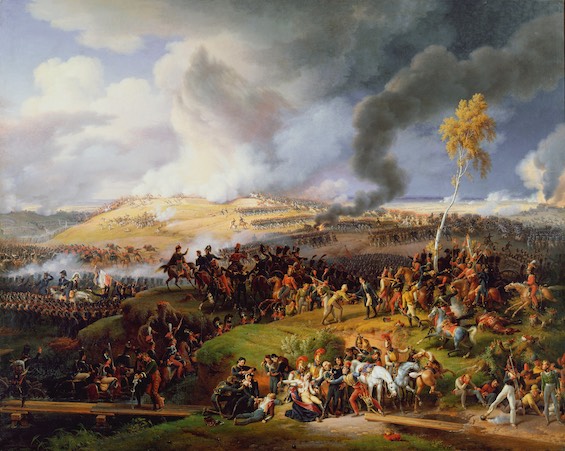 Painting of the Battle of Moscow in 1812, a central event in "War and Peace," sometimes called the greatest novel ever