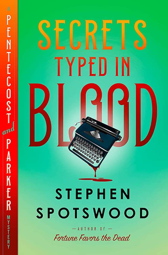 Cover image of "Secrets Typed in Blood," a 1940s noir novel