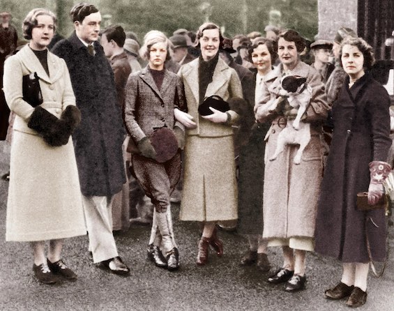 Photo of the Mitford sisters with their brother