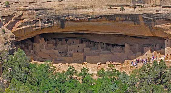 Remnants of Anasazi cliff dwellings in Mesa Verde in the Four Corners region of the southwestern United States, a site similar to that in this novel about the secret of the Anasazi