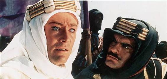 Image from film of the stars of "Lawrence of Arabia"