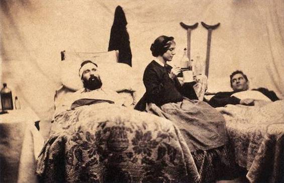 Civil War hospital scene like those depicted in this novel about Sherman's March to the Sea 
