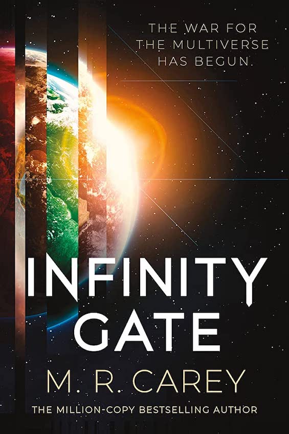 Cover image of "Infinity Gate," a novel about war in the multiverse