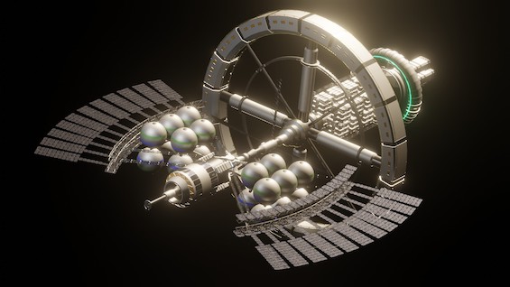 Artist's concept of a space station