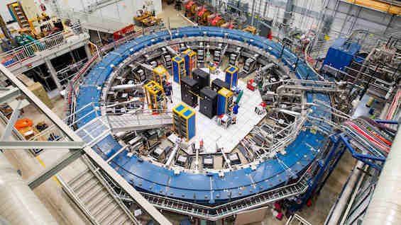 Photo of a particle accelerator at Fermilab, site of much of the action in this speculative thriller