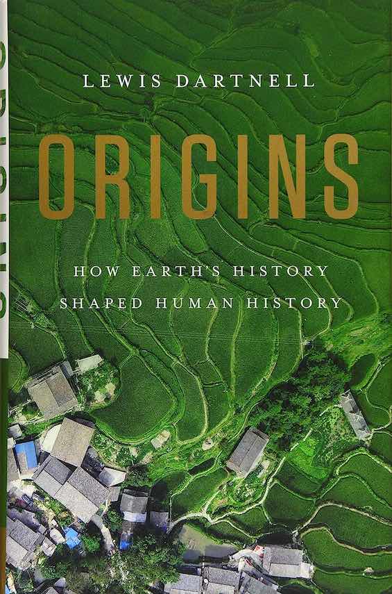 Cover image of "Origins," a book about how geological forces affect human life