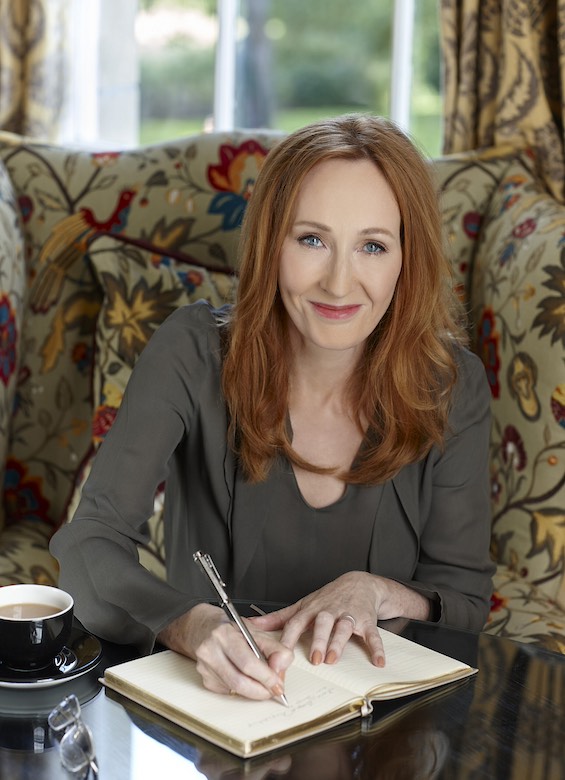 Photo of J. K. Rowling, author of this novel about a criminal sex cult