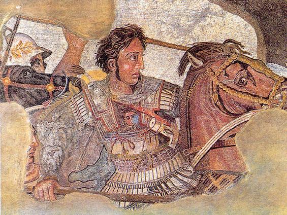 Mosaic of Alexander the Great, a central character in this novel