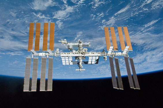 Photo of the International Space Station, setting for much of the action in this medical thriller in space