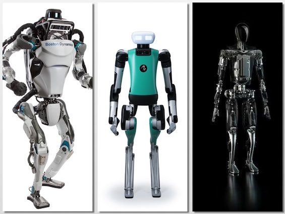 Humanoid robots in 2023, unlike the android in this alternate technology history