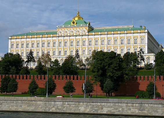 Photo of Vladimir Putin's Kremlin home and office, the ultimate target in this novel about a plot to destabilize the Russian government