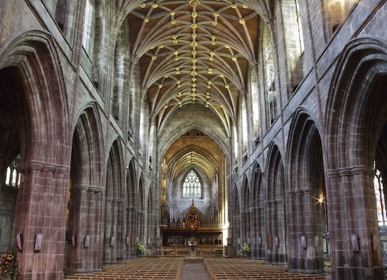 Photo of the interior of an English cathedral