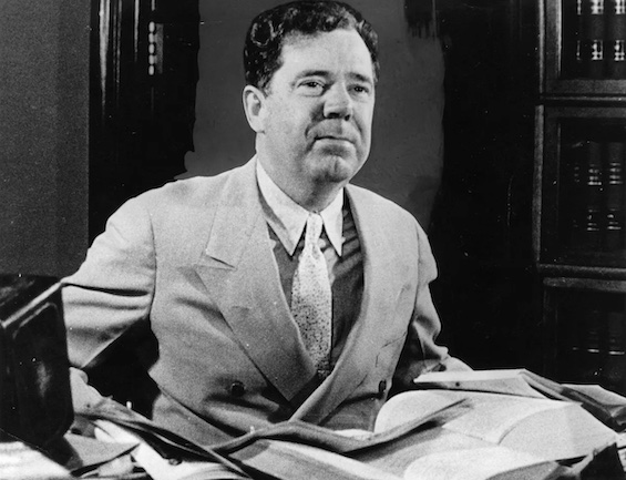 Photo of Senator Huey P. Long, a central character in this alternate history detective story