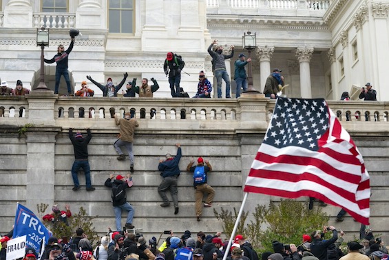 Photo of Right-Wing extremists storming the US Capitol on January 6, 2021