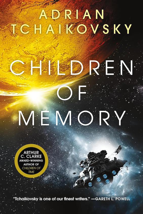 Cover image of "Children of Memory," the third book in a space opera trilogy