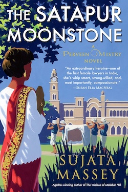 Cover of "The Satapur Moonstone," one of the books in the best mystery series set in Asia