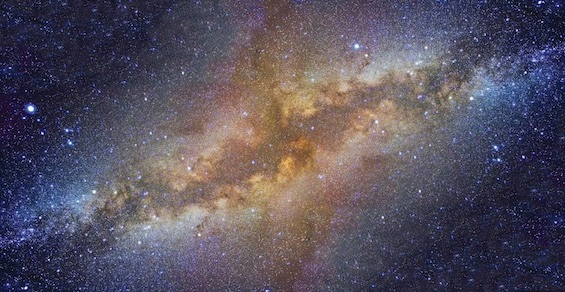 Photo of the Milky Way as seen from Earth, the setting for this space opera trilogy
