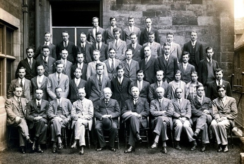 Photo of the German scientists who fled the Nazis and went to work at Cambridge University