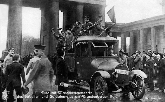 Scene in the Berlin Uprising of 1919, a signal event in the origins of the Holocaust