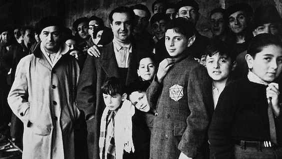 Jewish deportees from Paris in 1942, early victims of the Holocaust in France