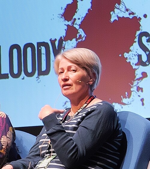 Photo of Belinda Bauer in 2025, author of this off-beat mystery 