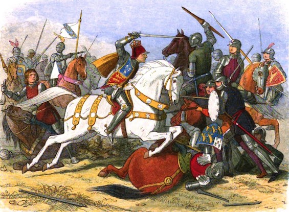 Painting of Richard III at the Battle of Bosworth Field, which enabled the accession to the throne of the Tudor kings