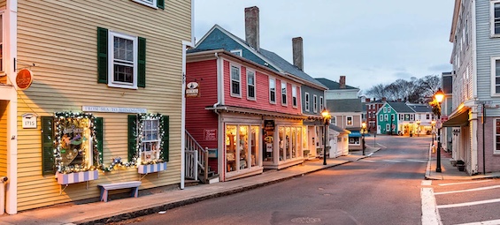 Photo of downtown Marblehead, Mass., model for the town in this award-winning series debut.