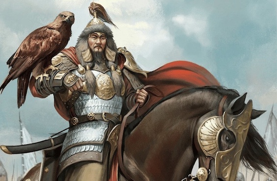 Imaginative portrait of Genghis Khan, the subject of this story of Genghis Khan