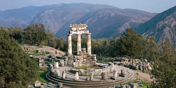 Photo of the Temple of Delphi, a key site in this standalone First Contact novel