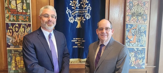 Photo of top officials from the temple in the model for Barnard's Crossing