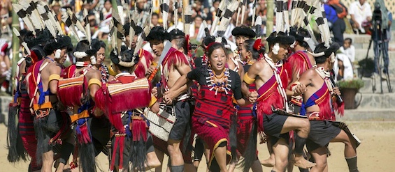 Photo of festival dancers in Nagaland, natives of India's tumultuous far Northeast