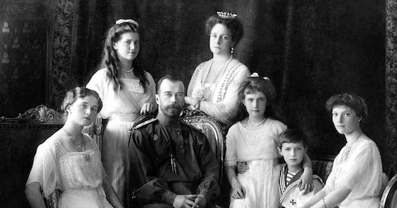 Photo of Tsar Nicholas II and his family, characters in this novel about detectives and secret police