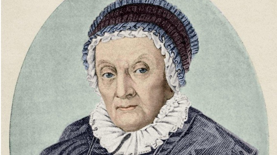 Painting of Caroline Herschel, the subject of this novel, a story of an outstanding woman