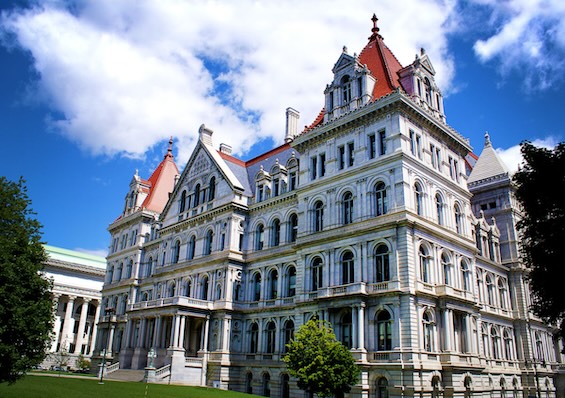 Photo of the NY State Capitol Building, where many stories over the years have helped expost how politics corrupts