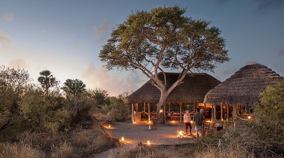 Photo of a bush camp in Botswana, like the ones in this thriller about the diamond trade