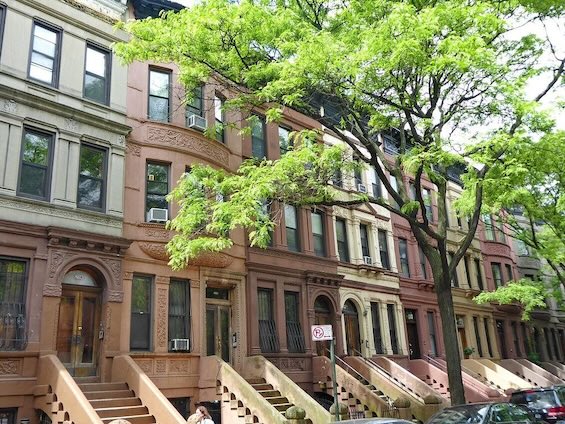 Photo of homes on Strivers Row, home of the protagonist in this tale of Harlem in the 80s