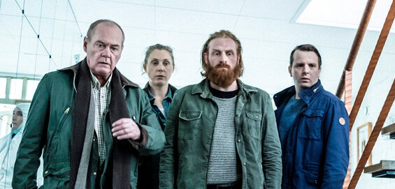 Image of the homicide team in the BBC production of the Martin Beck Swedish police procedurals