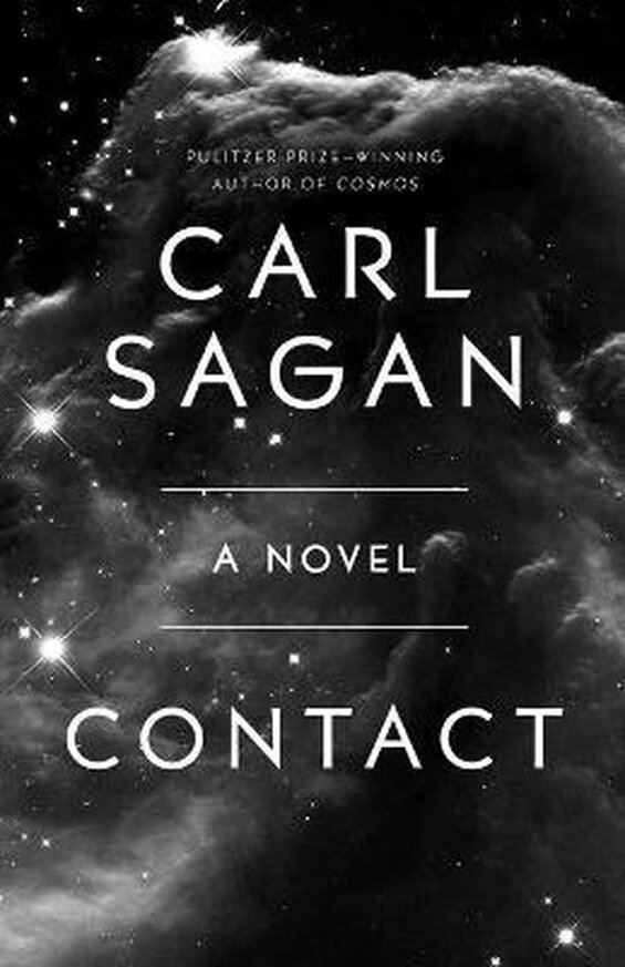 Cover image of "Contact," a novel about the search for intelligent life in the universe