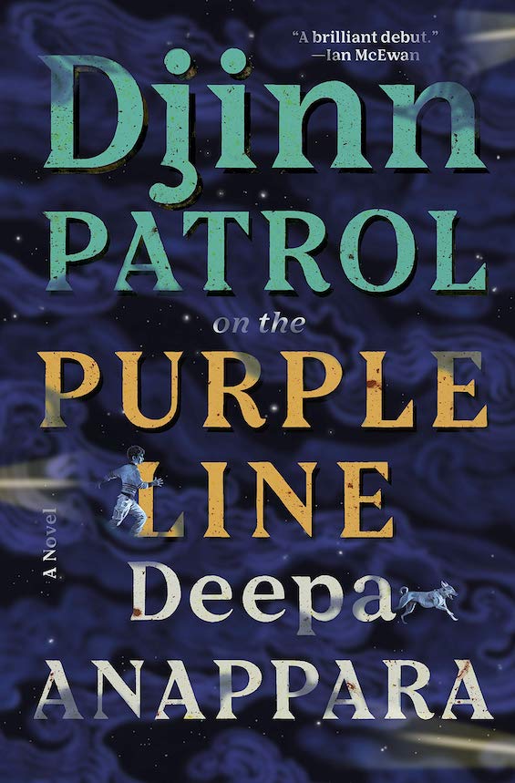 Cover image of "Djinn Patrol on the Purple Line," one of the best Indian detective novels
