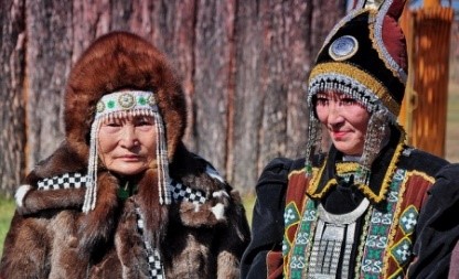 Image of indigenous Siberians like the shaman who is a factor in this story of a murder above the Arctic Circle