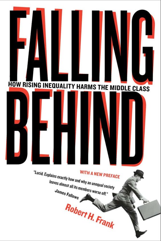 Cover image of "Falling Behind," one of the good books about finance